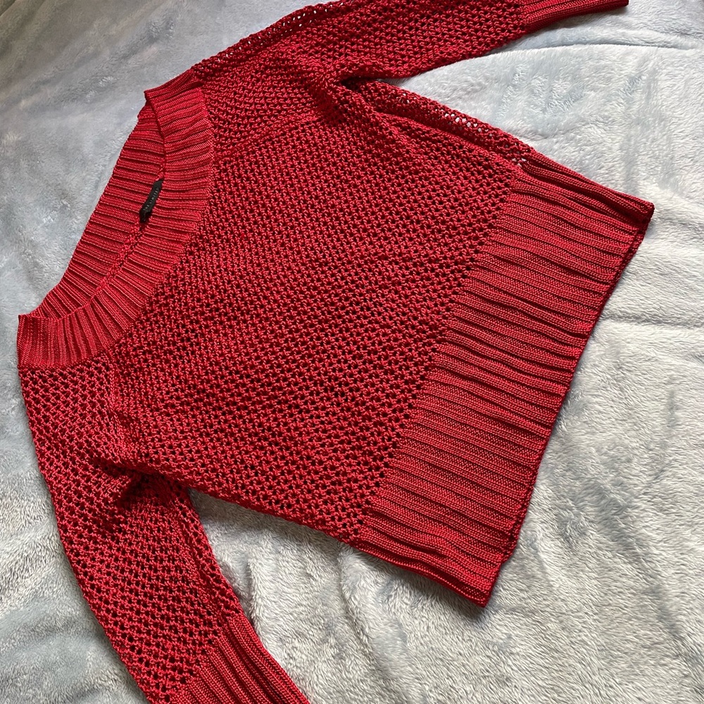 Lovely red open knit sweater